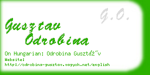 gusztav odrobina business card